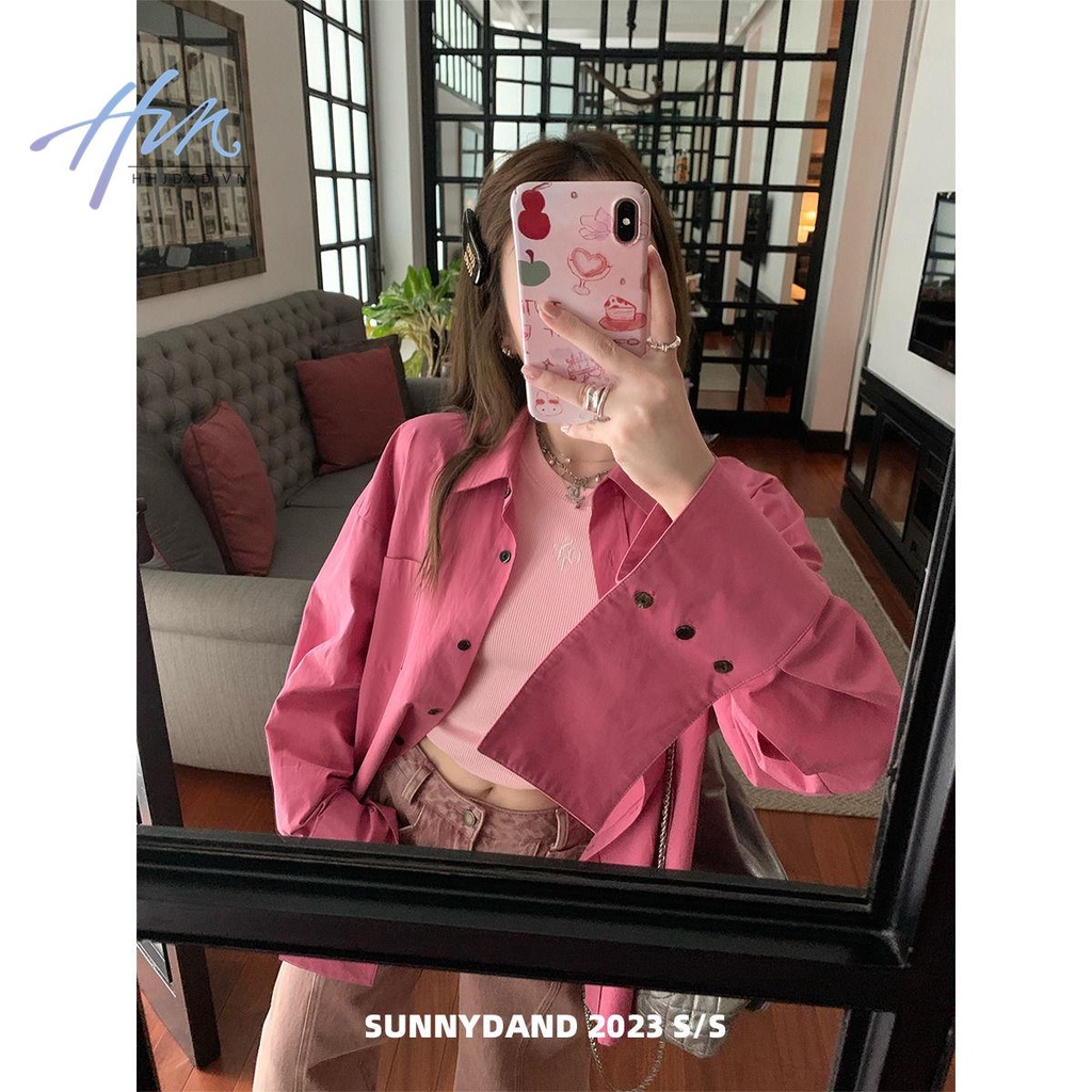 Áo Sơ Mi Kraft Thiết Kế Mới 2023 Phong Cách Hàn Quốc Cổ Điển Cho Nữ