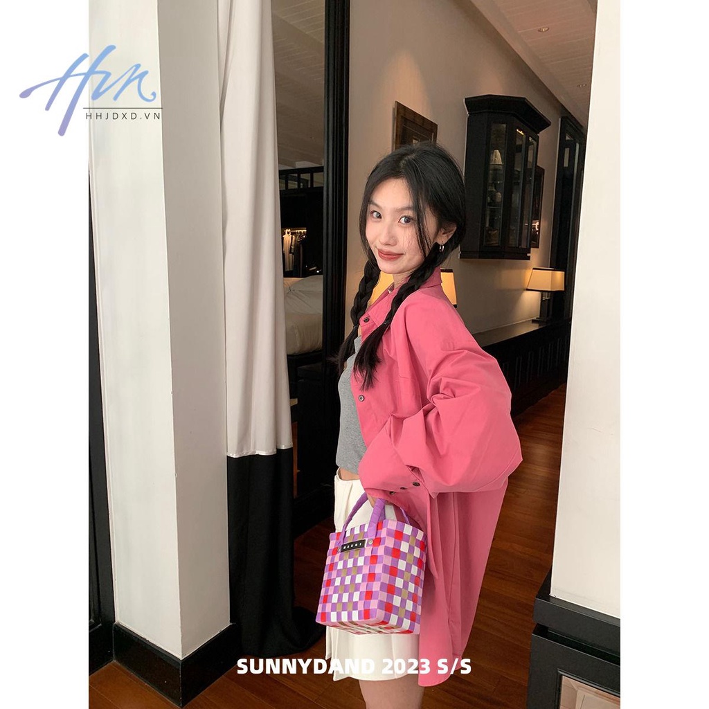 Áo Sơ Mi Kraft Thiết Kế Mới 2023 Phong Cách Hàn Quốc Cổ Điển Cho Nữ