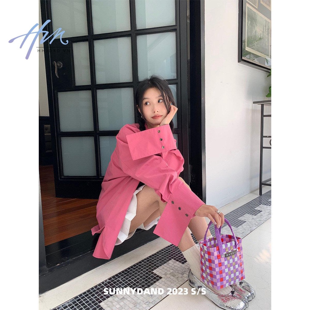 Áo Sơ Mi Kraft Thiết Kế Mới 2023 Phong Cách Hàn Quốc Cổ Điển Cho Nữ