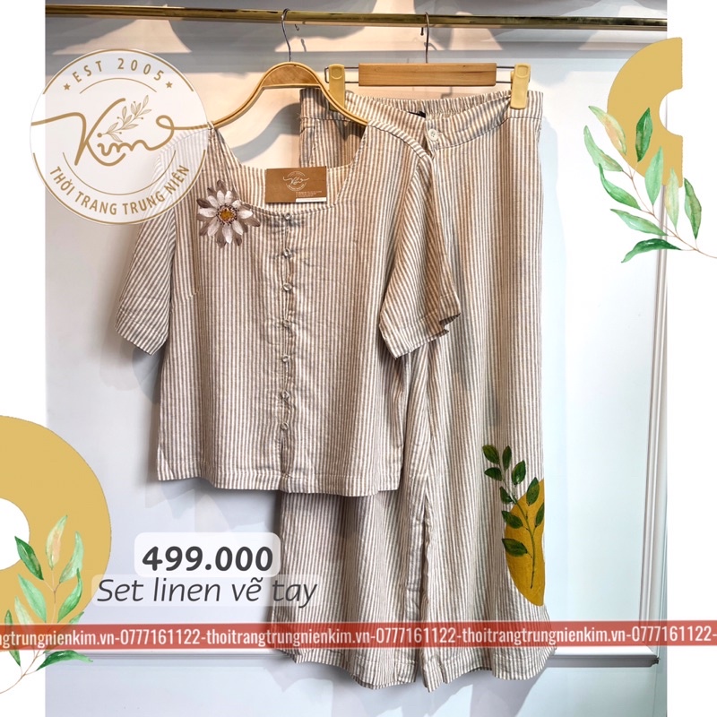 Sét linen vẽ tay