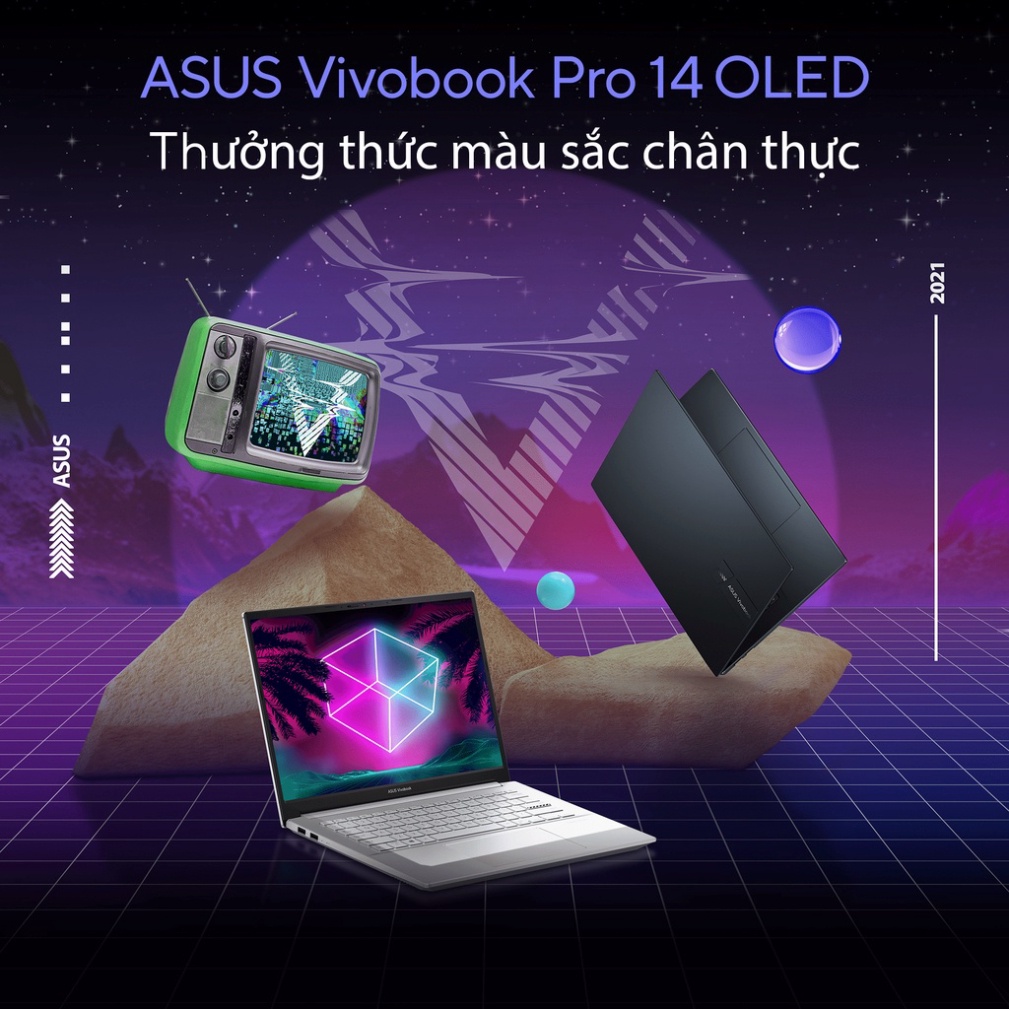 [  Laptop ASUS Vivobook M3401QA-KM025W R7-5800H/8GB/512GB SSD/R3-Graphics/14-inch OLED ] | BigBuy360 - bigbuy360.vn
