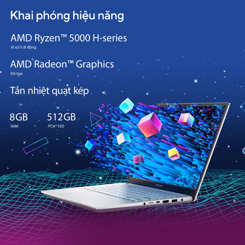 [  Laptop ASUS Vivobook M3401QA-KM025W R7-5800H/8GB/512GB SSD/R3-Graphics/14-inch OLED ] | BigBuy360 - bigbuy360.vn