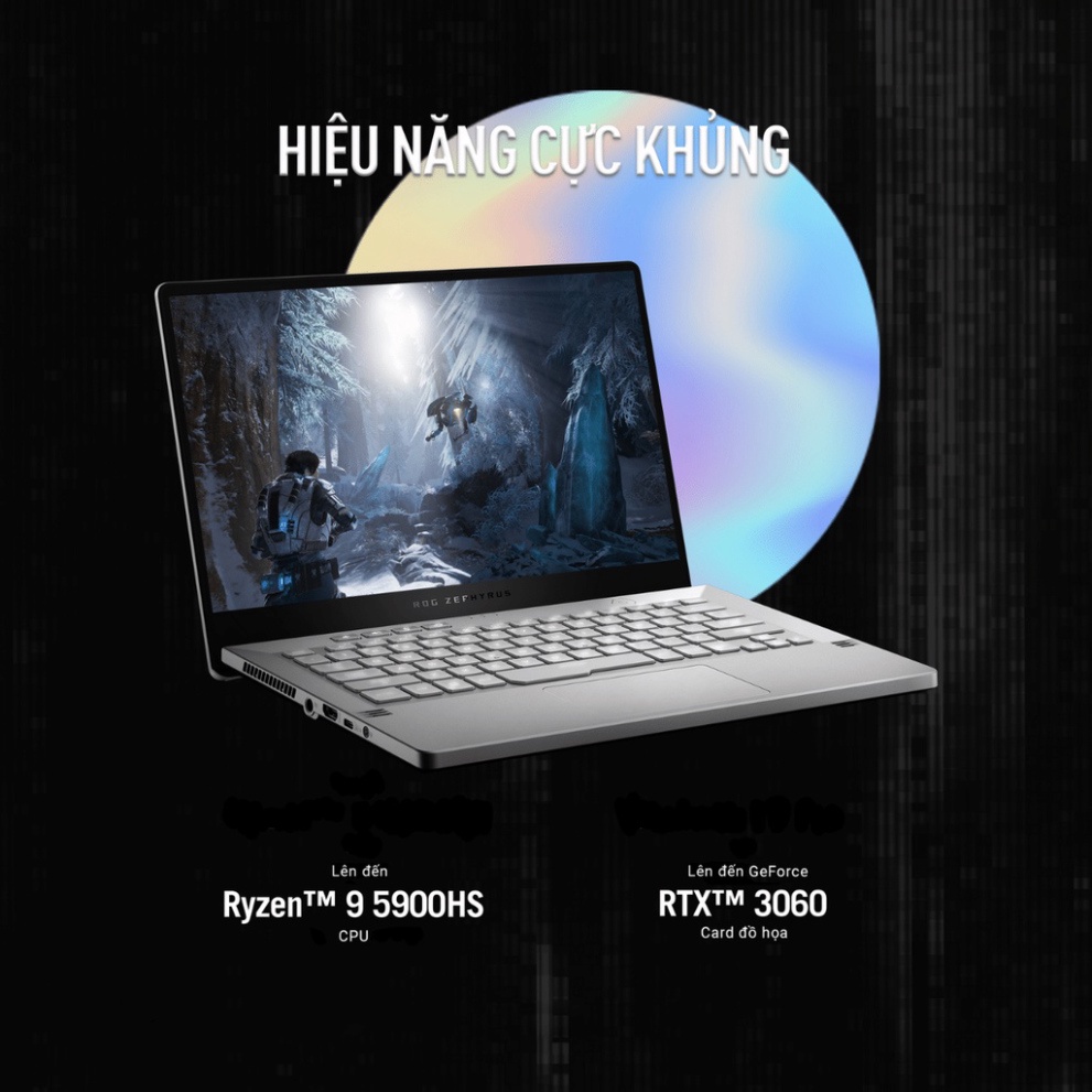 [  Laptop Asus ROG Zephyrus GA401QC-K2199W R7-5800HS|8GB|512GB|RTX 3050|14'' WQXGA|WIN11 ] | BigBuy360 - bigbuy360.vn