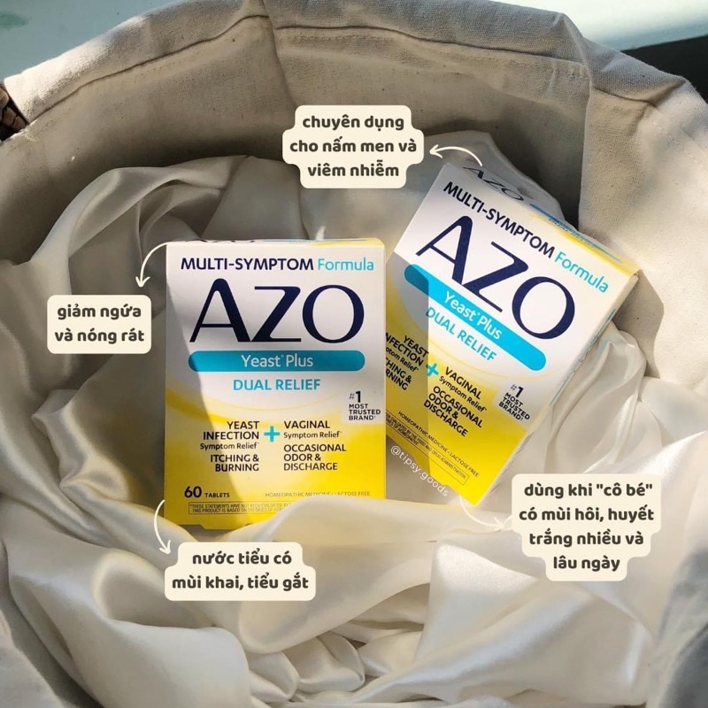 Viên uống/Kẹo dẻo Azo đỏ/vàng Cranberry Urinary Health Tract