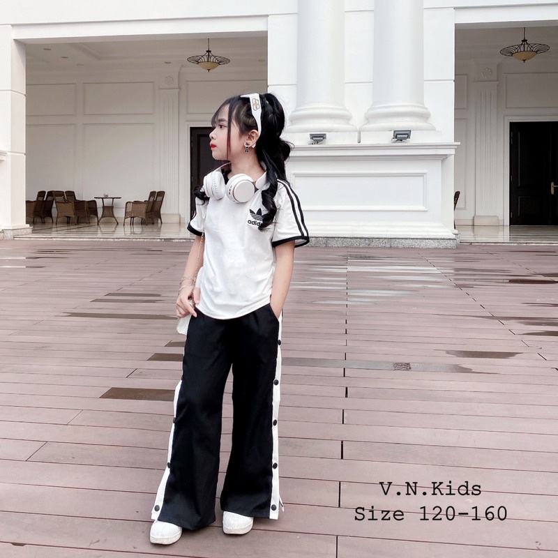 Bộ adiat + quần xuông kaki cực Chất cho Bé size đại 17kg -42kg