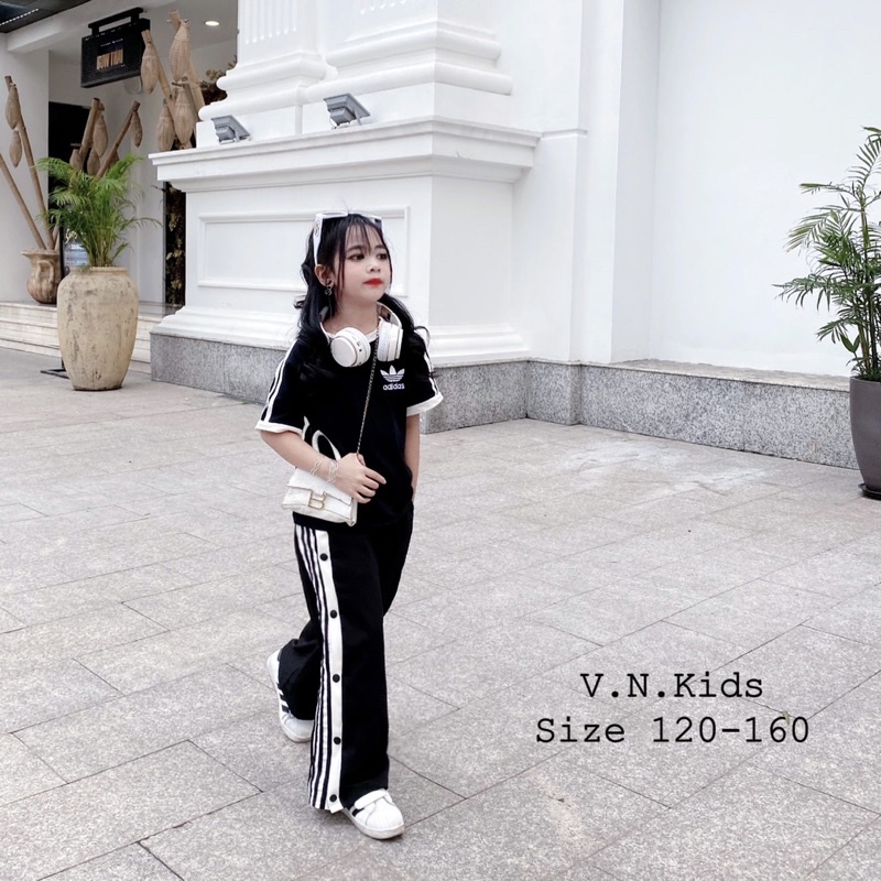 Bộ adiat + quần xuông kaki cực Chất cho Bé size đại 17kg -42kg