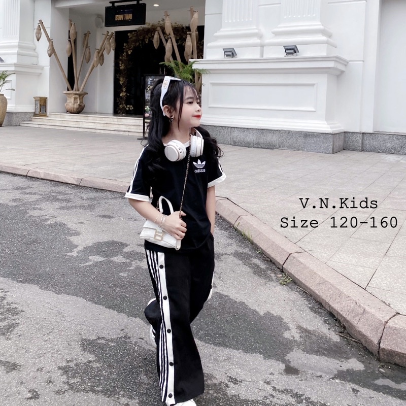 Bộ adiat + quần xuông kaki cực Chất cho Bé size đại 17kg -42kg