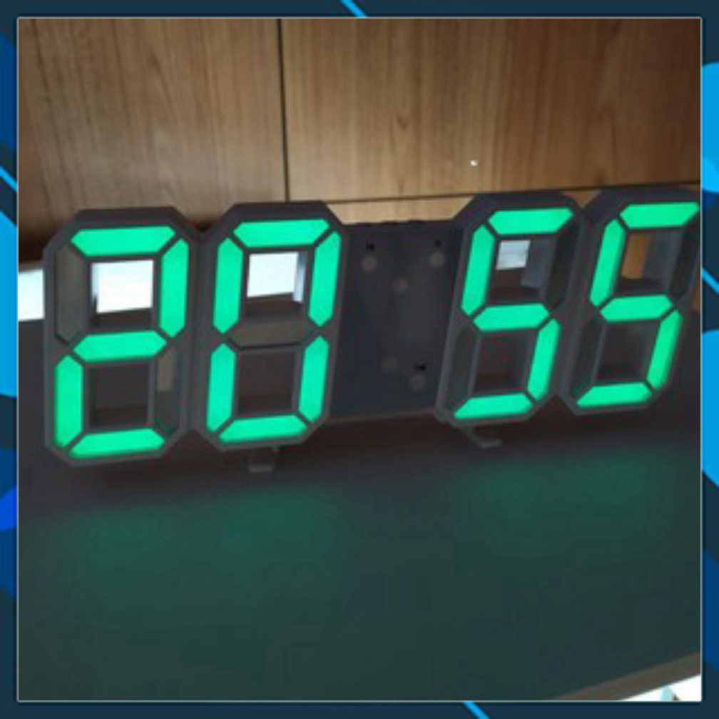 Đồng Hồ Điện Tử LED 3D Để Bàn, Treo Tường Cao Cấp - Báo Thức & Đo Nhiệt Độ  chất