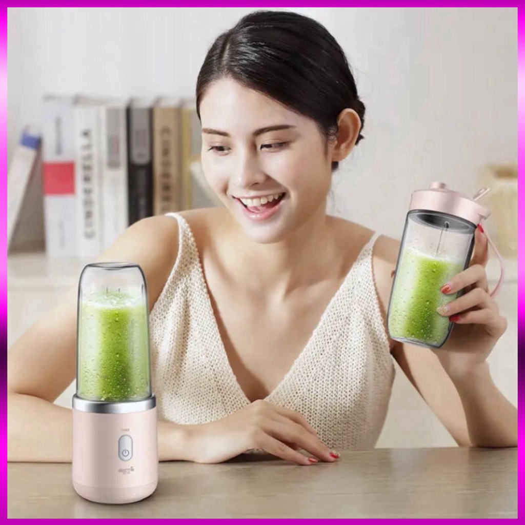 Máy Xay Sinh Tố Cầm Tay Mini - Máy Xay Hoa Qủa Đa Năng Sạc Pin Tích Điện 300ml chat