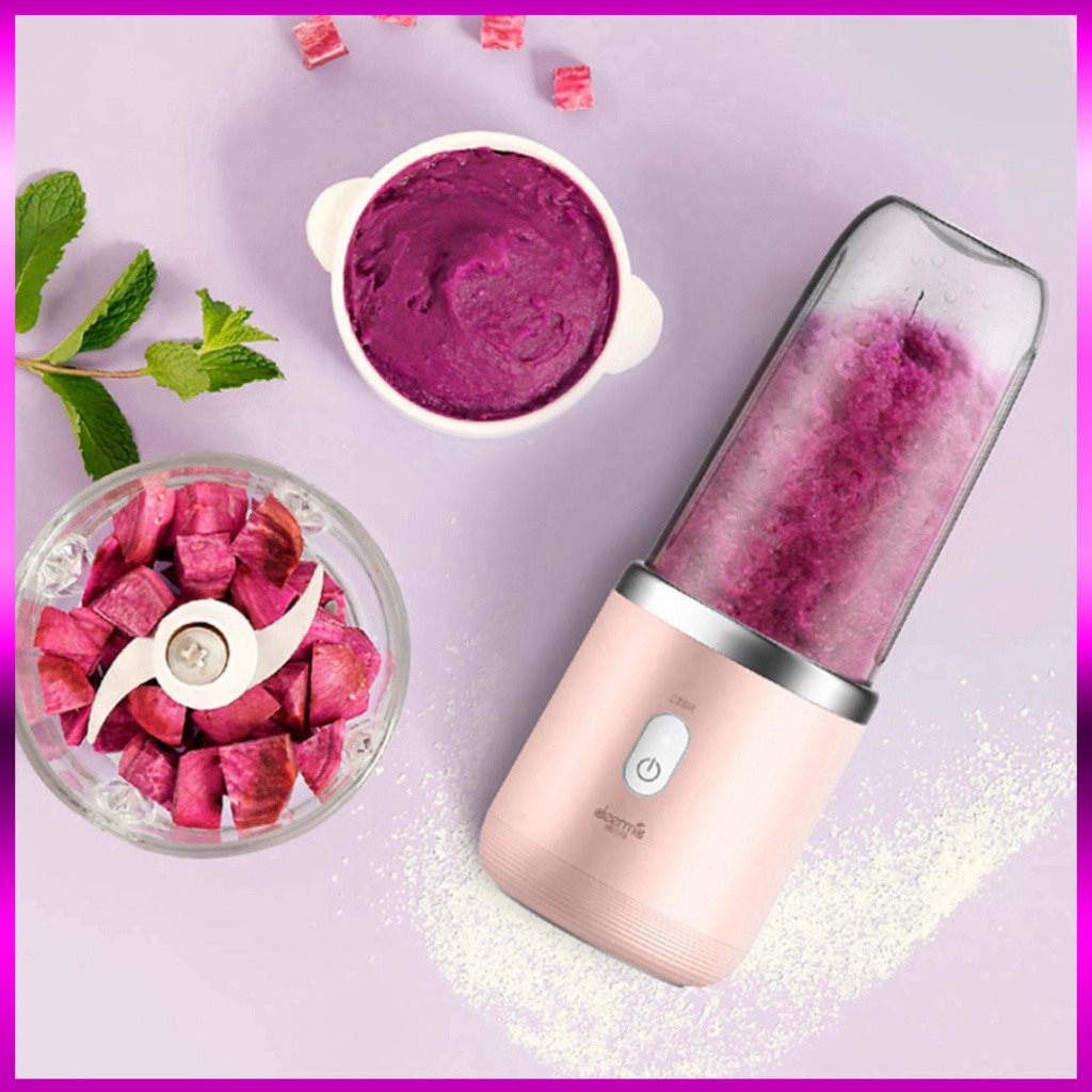 Máy Xay Sinh Tố Cầm Tay Mini - Máy Xay Hoa Qủa Đa Năng Sạc Pin Tích Điện 300ml chat