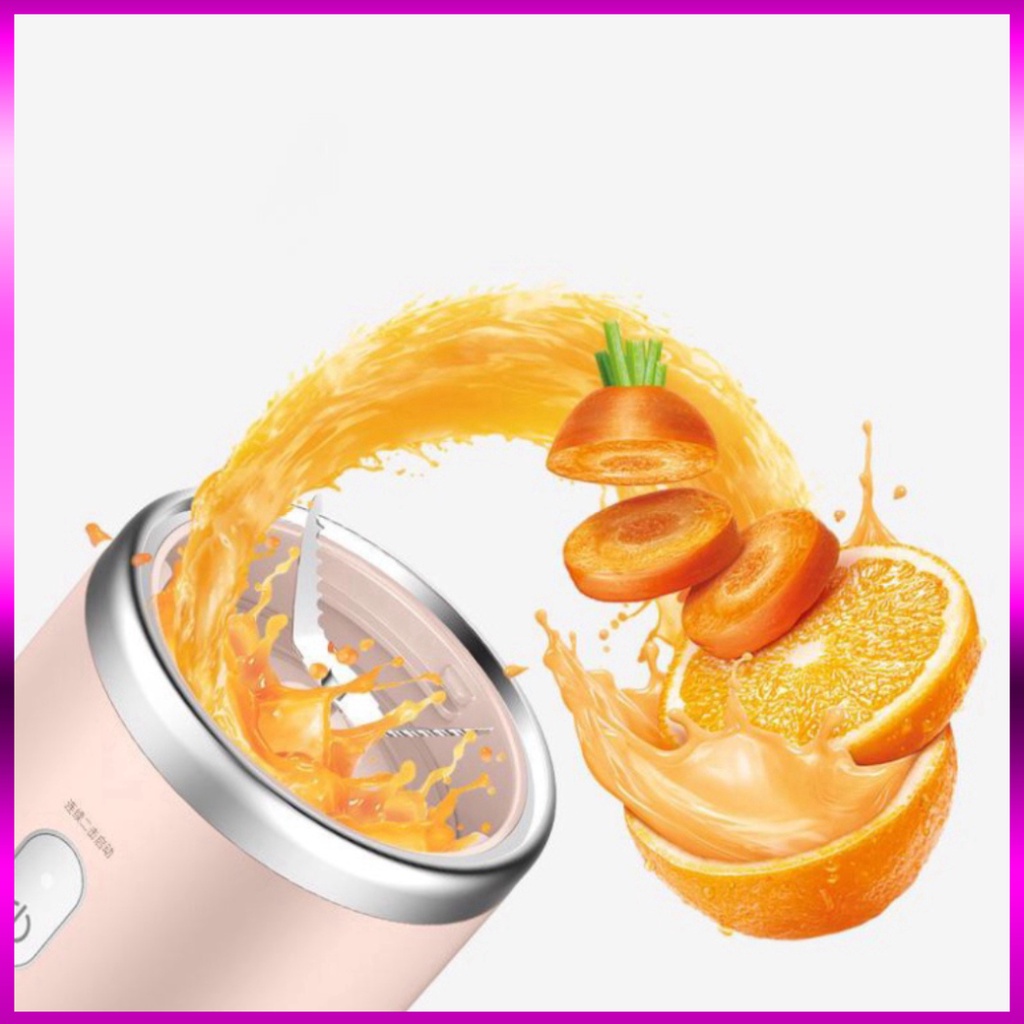 Máy Xay Sinh Tố Cầm Tay Mini - Máy Xay Hoa Qủa Đa Năng Sạc Pin Tích Điện 300ml chat