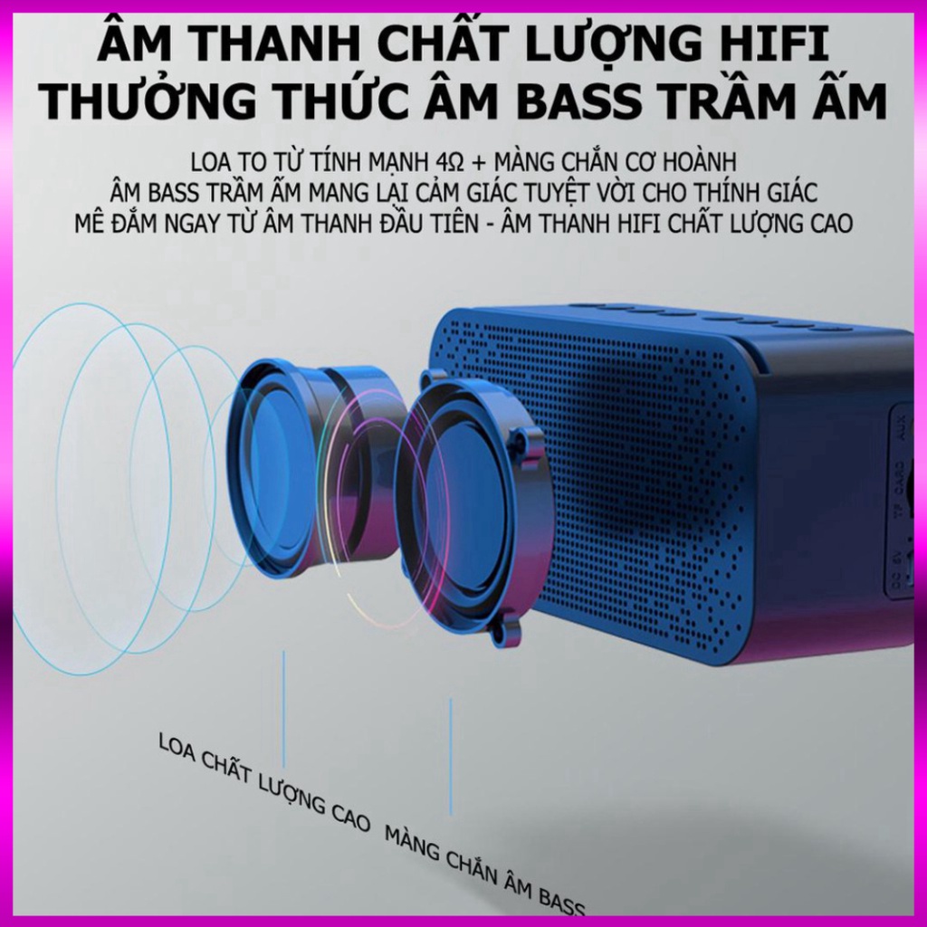 Loa bluetooth đồng hồ G5, loa mini không dây nghe nhạc làm đèn ngủ màn hình soi gương chat | BigBuy360 - bigbuy360.vn