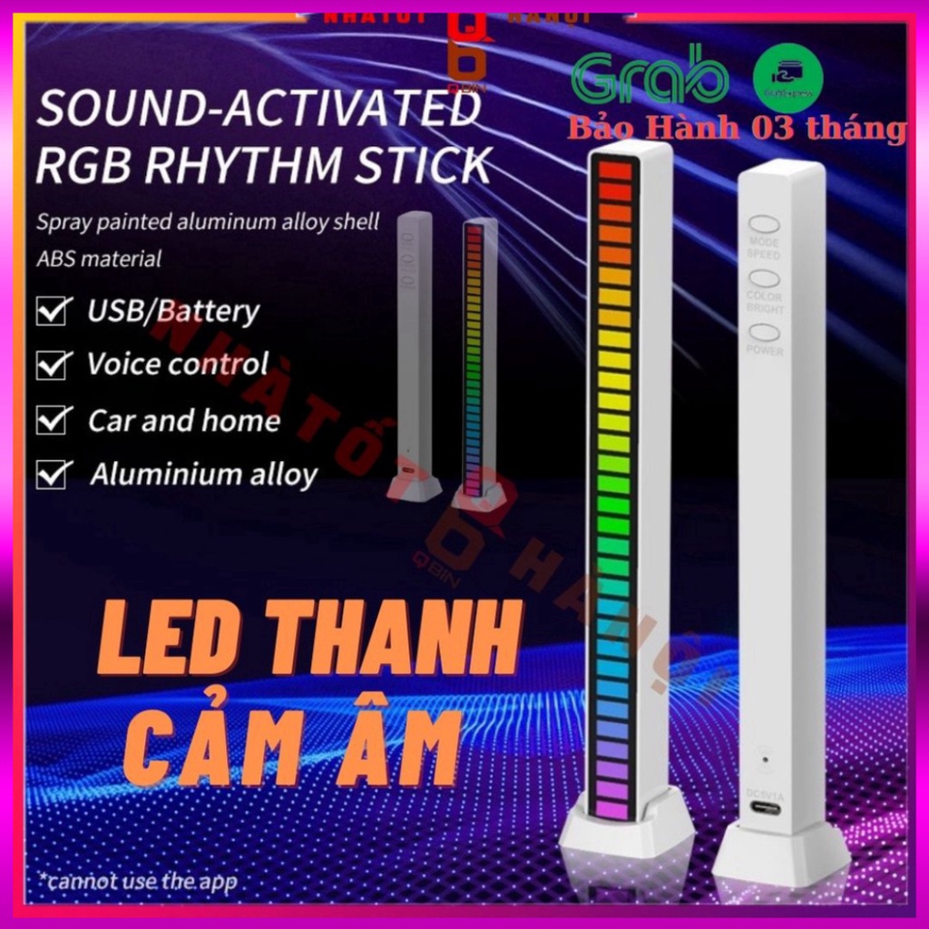 Thanh đèn led rgb nháy theo nhạc 16 TRIỆU MÀU điều khiển bằng cảm biến âm thanh siêu nhạy đèn trang trí decor phòng chat | BigBuy360 - bigbuy360.vn