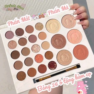 Phấn mắt 5in1 frank color 26 màu - tặng kèm cọ