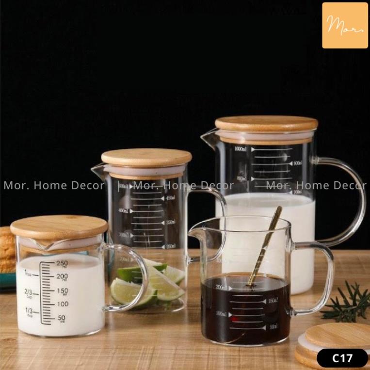 (250 - 350 - 500 - 1000ml) Ca đong thủy tinh có vạch chia dung tích