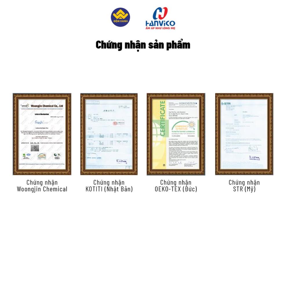 Đệm bông ép Hanvico chống khuẩn - bảo hành chính hãng