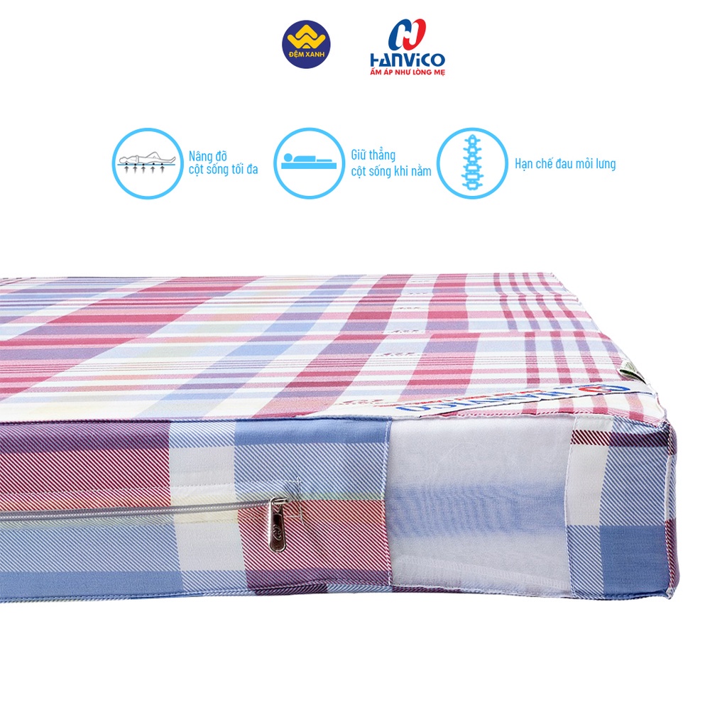 Đệm bông ép Hanvico chống khuẩn - bảo hành chính hãng