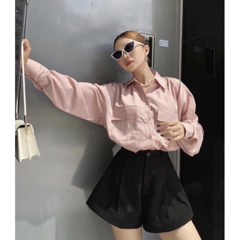 Quần Short Nữ ống loe phong thái korea Mặc Siêu Tôn Dáng_099 cao cấp