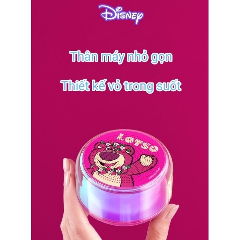 Loa Bluetooth Hãng Disney Phiên Bản 5.0 Gấu Dâu  Lotso Nháy Đèn