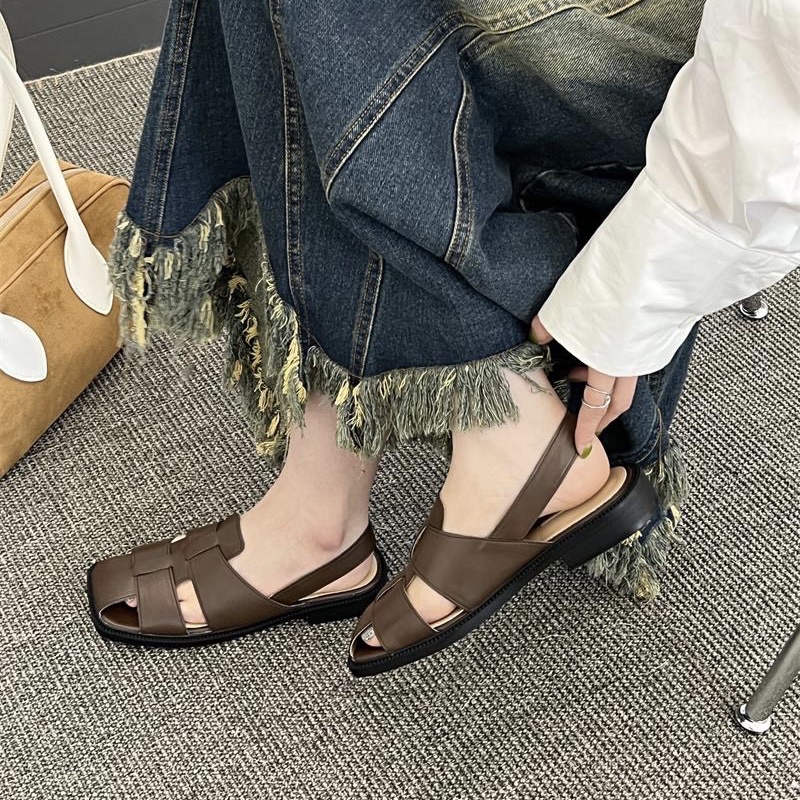 Giày sandal rọ 2 nan bản có quai sau