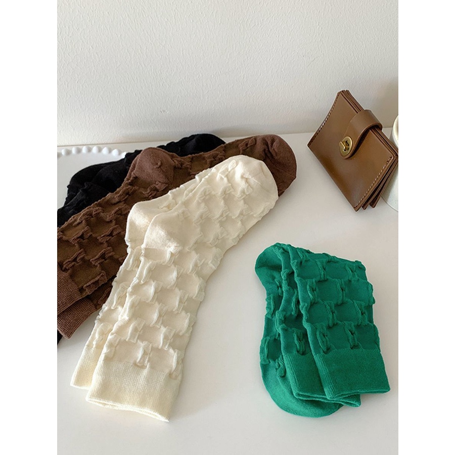 Tất Cotton Màu Sắc Đơn Giản Phong Cách Nhật Bản