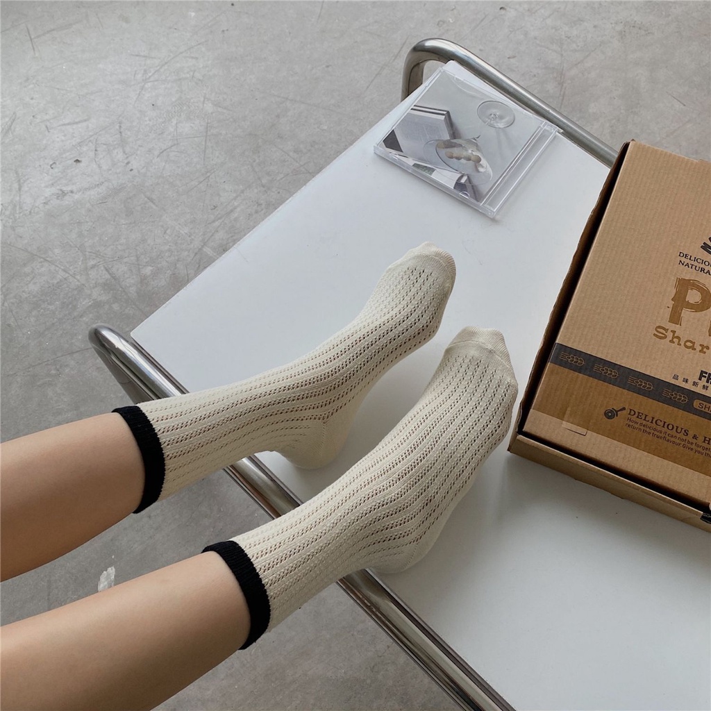 Tất Lưới Cổ Cao Thoáng Khí Thời Trang Mùa Hè Cho Nữ