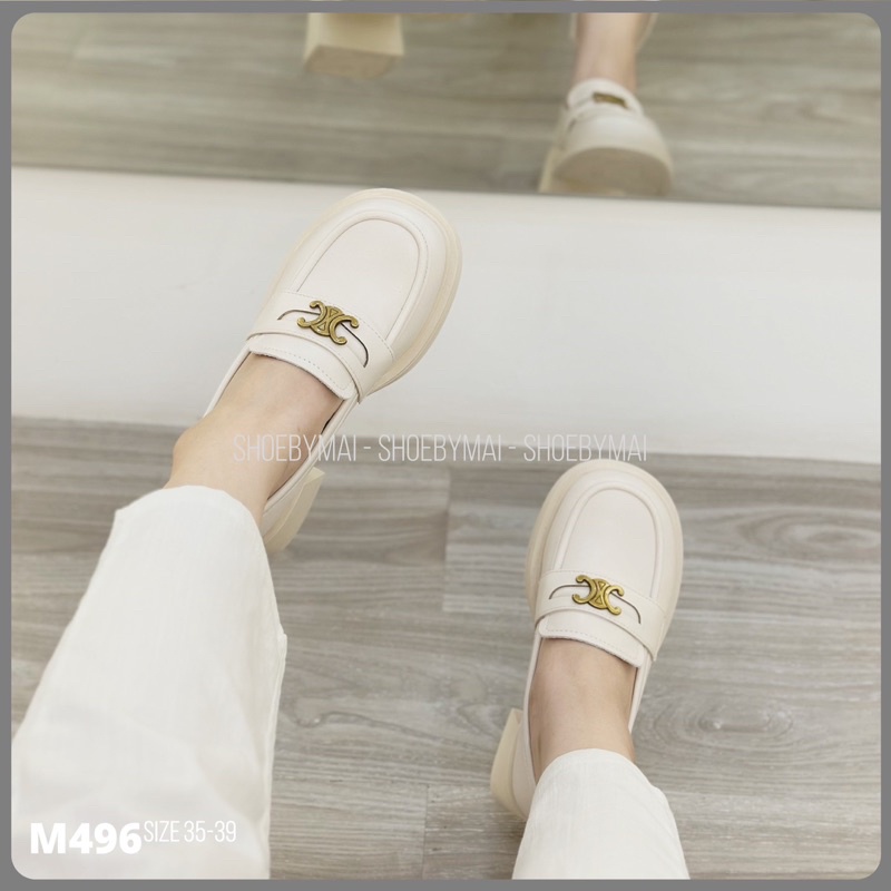 Giày loafer đế vuông cao êm chân 5 phân M496