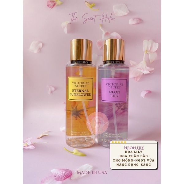 Xịt thơm body Victoria’s Secret SUPER FLORA - Neon Lily Eternal Sunflower