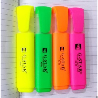 Viết Dạ Quang Highlighter Gstar SJ-02 ( Hồng, Lá, Vàng, Cam ) .