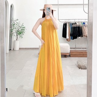 ĐẦM MAXI CỔ YẾM DẬP LY