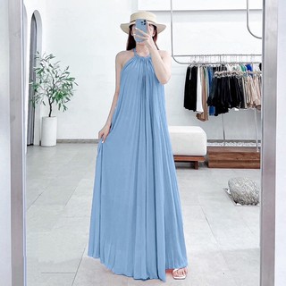 ĐẦM MAXI CỔ YẾM DẬP LY