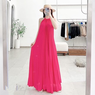 ĐẦM MAXI CỔ YẾM DẬP LY