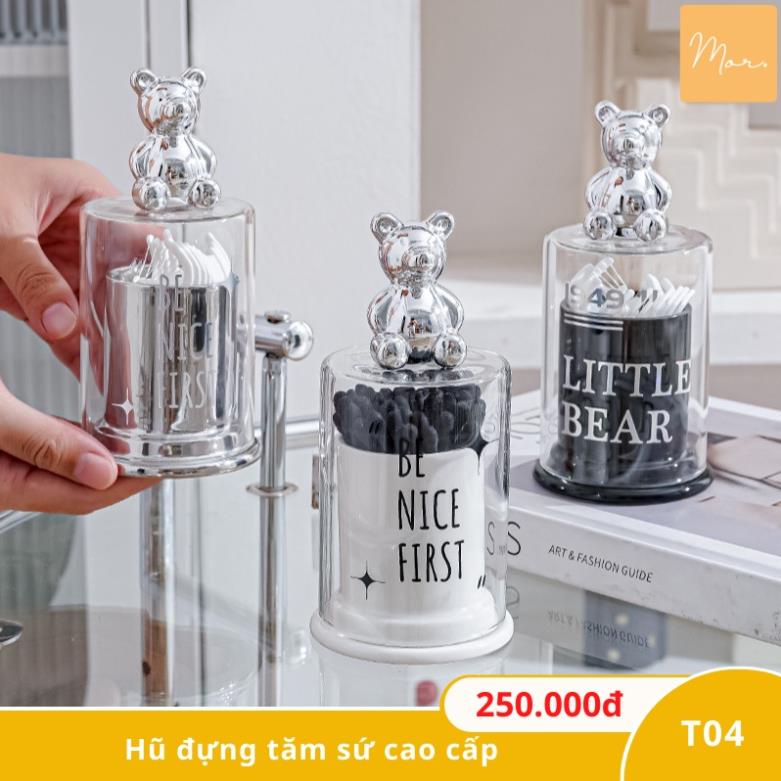 Hũ đựng tăm sứ cao cấp - T04