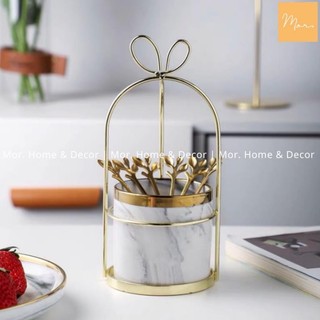 Bộ cốc đựng thìa, dĩa sứ cao cấp - OD8