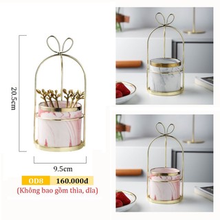 Bộ cốc đựng thìa, dĩa sứ cao cấp - OD8