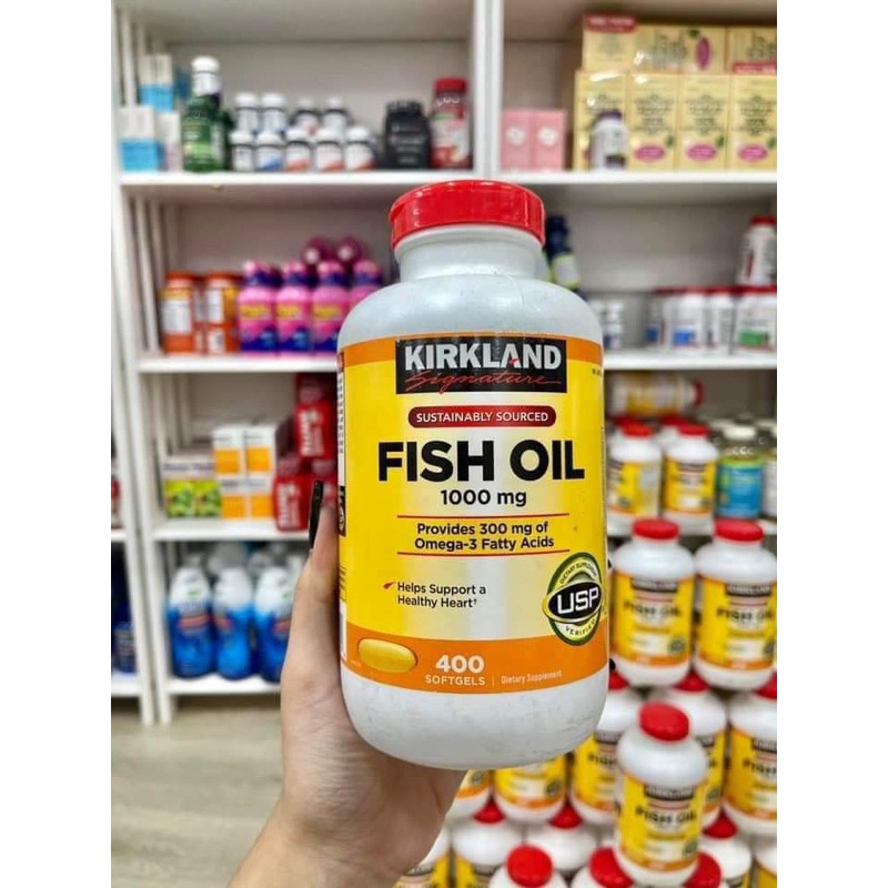 [Chính Hãng] Viên uống dầu cá Fish Oil Kirkland Signature 1000mg 400 viên