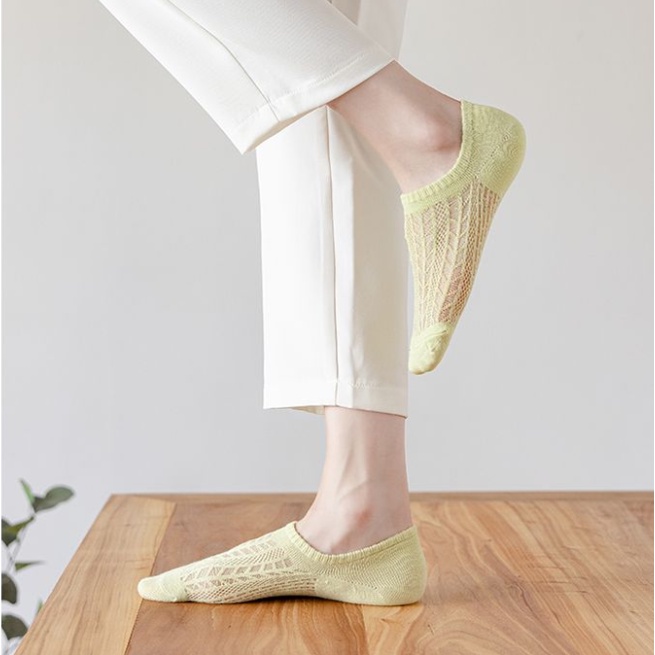 Bán Chạy Vớ Thuyền Mỏng Mùa Hè Kiểu Thuyền Không Rơi Gót Kính Vô Hình Thiết Kế Đơn Giản Bằng Silicone