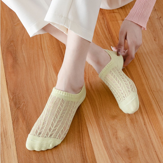 Bán Chạy Vớ Thuyền Mỏng Mùa Hè Kiểu Thuyền Không Rơi Gót Kính Vô Hình Thiết Kế Đơn Giản Bằng Silicone