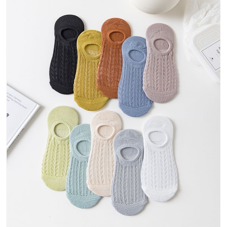 Bán Chạy Vớ Thuyền Mỏng Mùa Hè Kiểu Thuyền Không Rơi Gót Kính Vô Hình Thiết Kế Đơn Giản Bằng Silicone