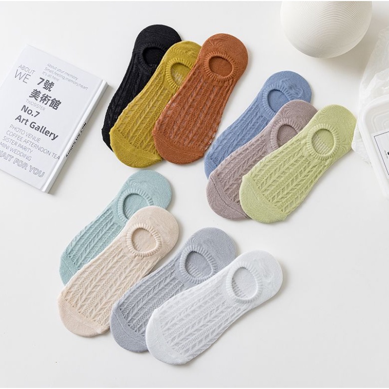 Bán Chạy Vớ Thuyền Mỏng Mùa Hè Kiểu Thuyền Không Rơi Gót Kính Vô Hình Thiết Kế Đơn Giản Bằng Silicone