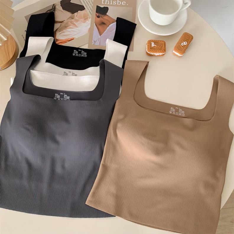 ❤️ Áo Bra Nữ Su Tăm 2 Dây Dáng Dài Có Mút Nâng Ngực Màu Pastel Quyến Rũ Softie 3182 ❤️