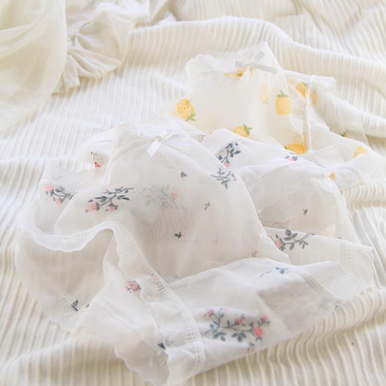 Quần Lót Nữ ❤️Quần Lót Ren Lưới Hoa Quả Sexy Phối Nơ Gợi Cảm Quyến Rũ Softie 089