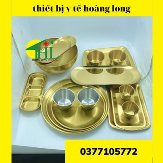 Dụng cụ spa inox mạ vàng: bát spa inox, khay inox mạ vàng sang trọng