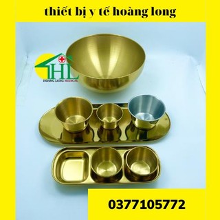 Bộ khay inox mạ vàng, khay spa - thiết bị vật tư spa