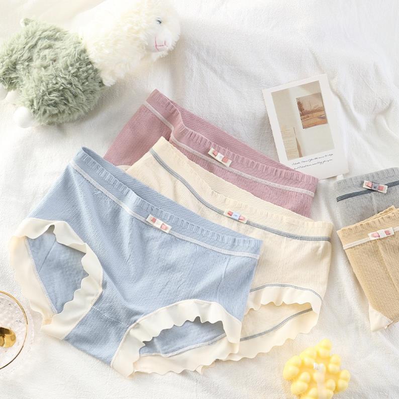 Quần lót nữ cotton vải mềm viền sóng ôm bụng nâng mông kháng khuẩn, thông hơi co giãn 4 chiều Softie a155