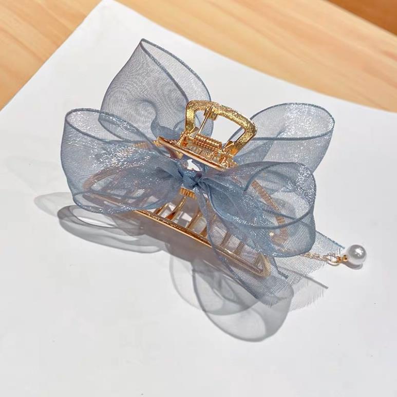 Kẹp Tóc Nữ Đính Nơ Dây Tua Rua Phong Cách Hàn Siêu Hot Softie