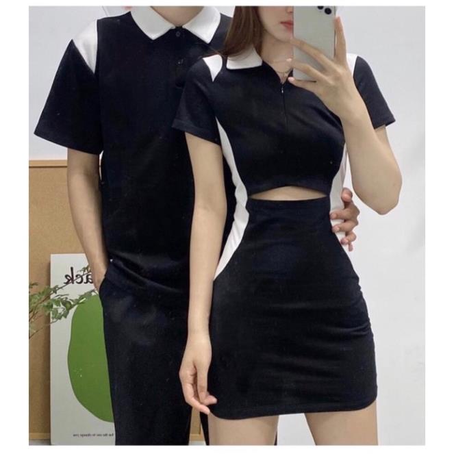 Đồ đôi nam nữ mới nhất - free ship -  set đồ cặp nam nữ, đồ đôi polo đôi với người yêu 1k freeship 0đ
