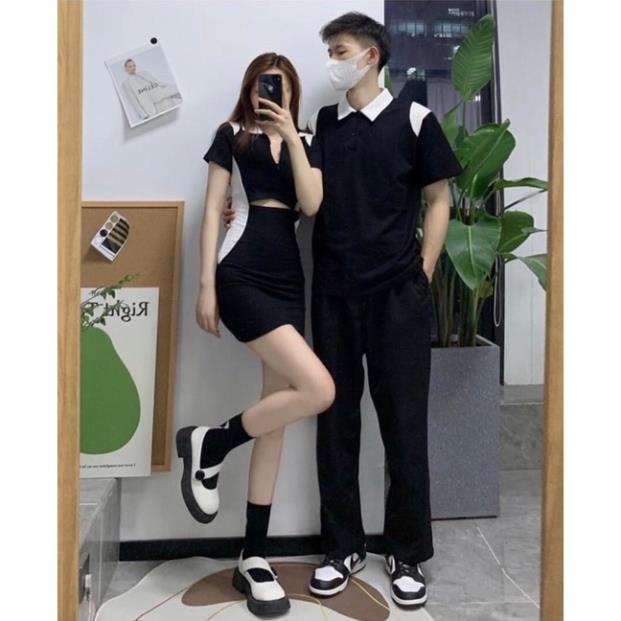 Đồ đôi nam nữ mới nhất - free ship -  set đồ cặp nam nữ, đồ đôi polo đôi với người yêu 1k freeship 0đ