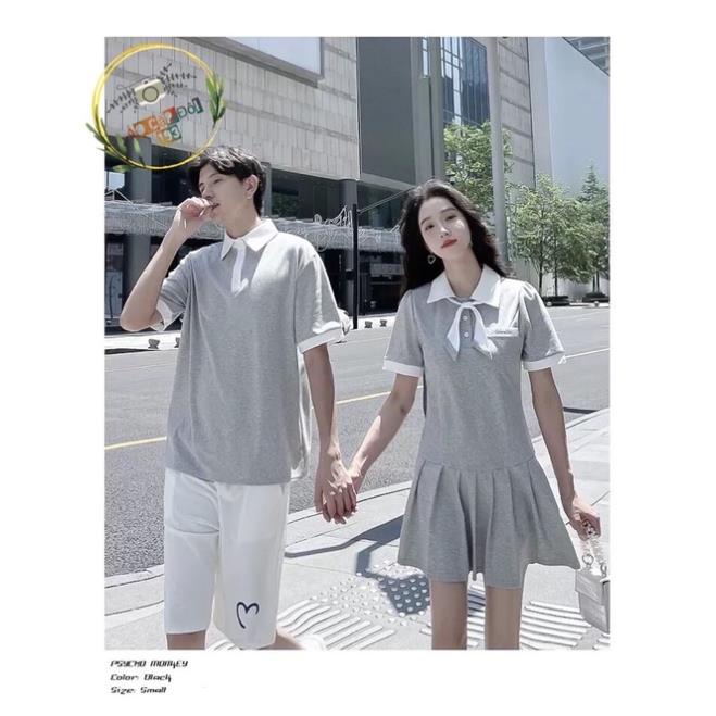Đồ đôi nam nữ mới nhất - free ship -  set đồ cặp nam nữ, đồ đôi polo đôi với người yêu 1k freeship 0đ | BigBuy360 - bigbuy360.vn