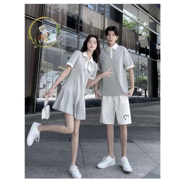 Đồ đôi nam nữ mới nhất - free ship -  set đồ cặp nam nữ, đồ đôi polo đôi với người yêu 1k freeship 0đ | BigBuy360 - bigbuy360.vn
